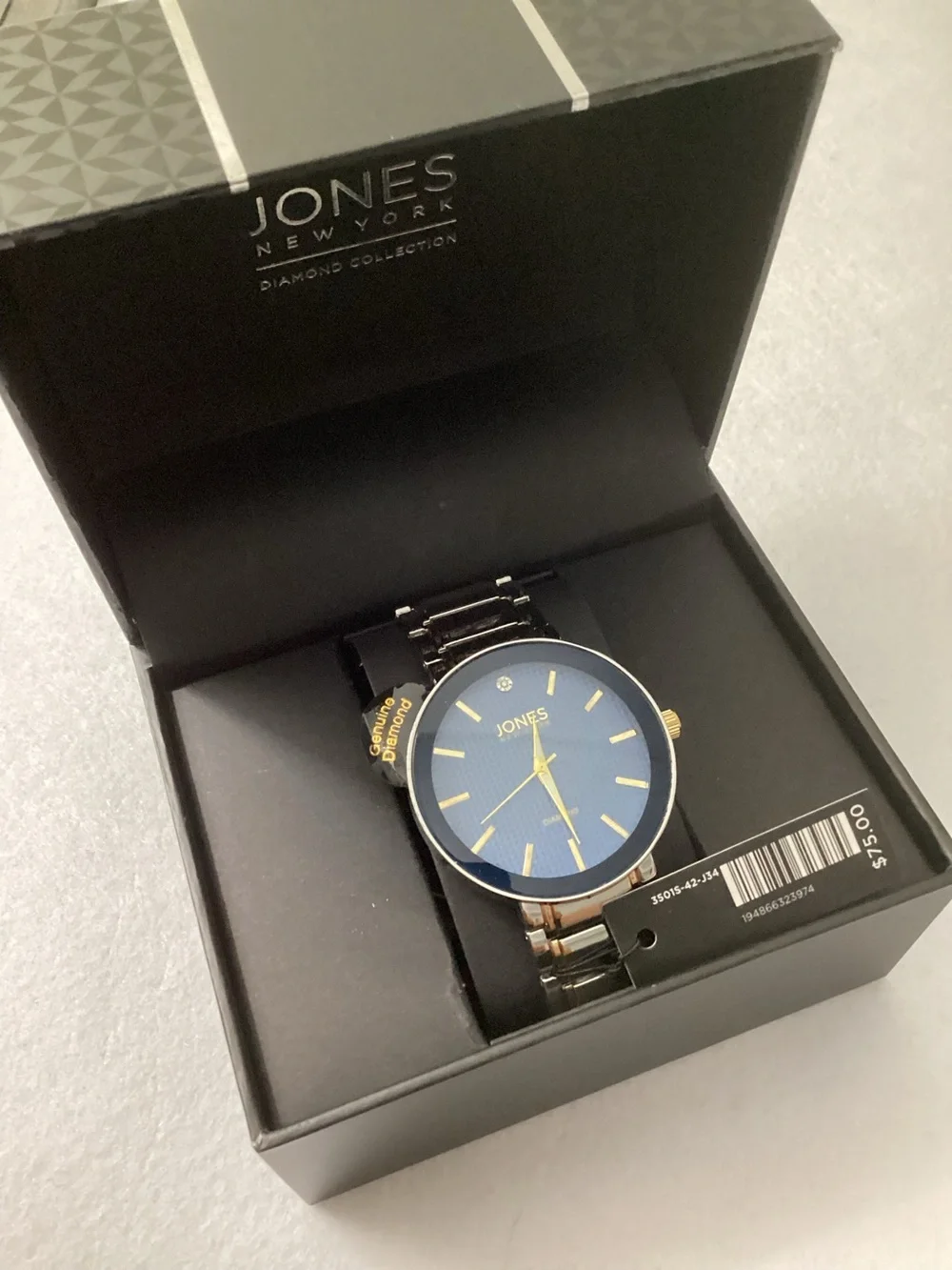 Jones New York Analog Shiny Two-Tone Metal Bracelet Watch 42mm